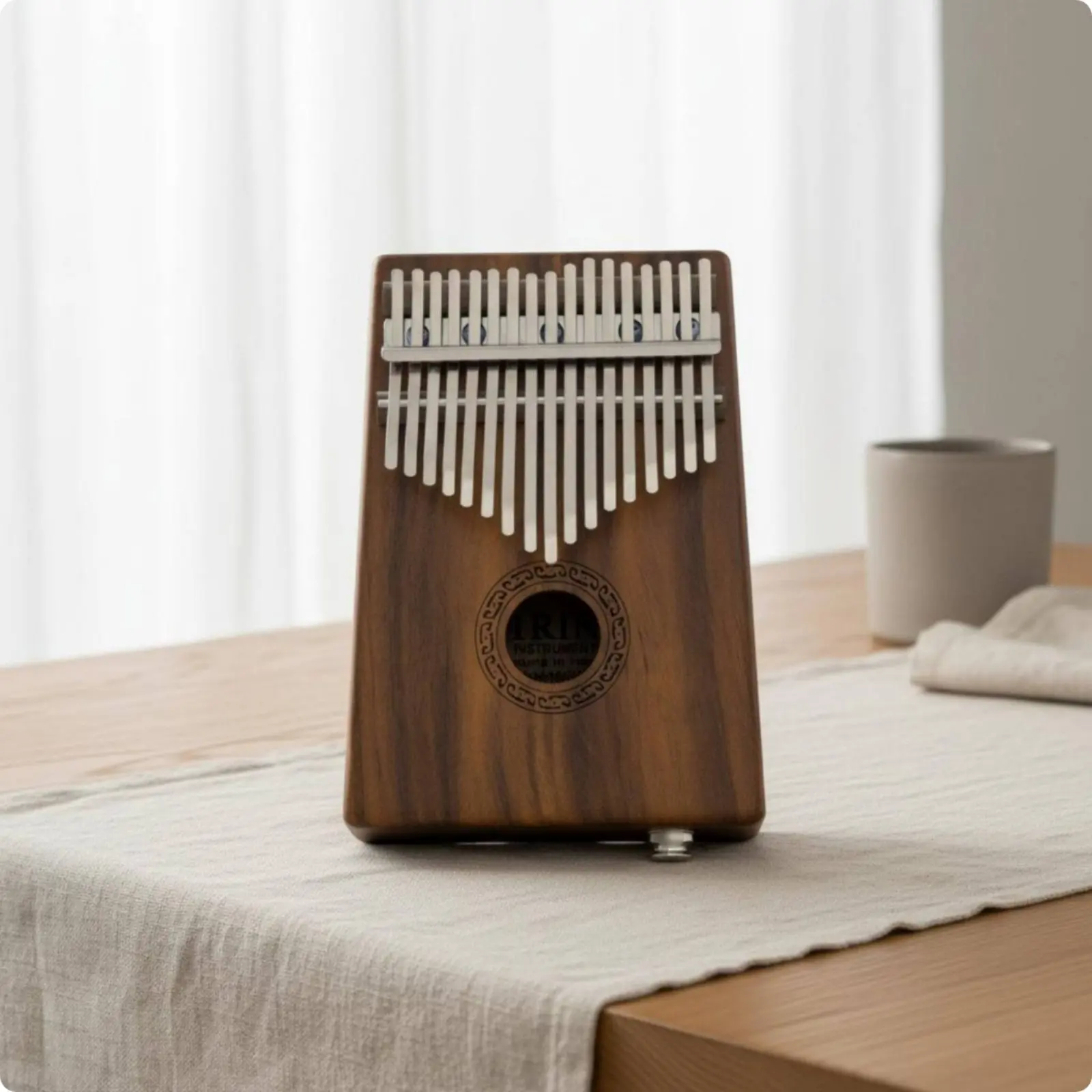 

Acacia Wood Kalimba Clear Sound 17-Key Kalimba Electric Thumb Piano Long-Lasting Metal Keys 17 Key Thumb Piano Professional