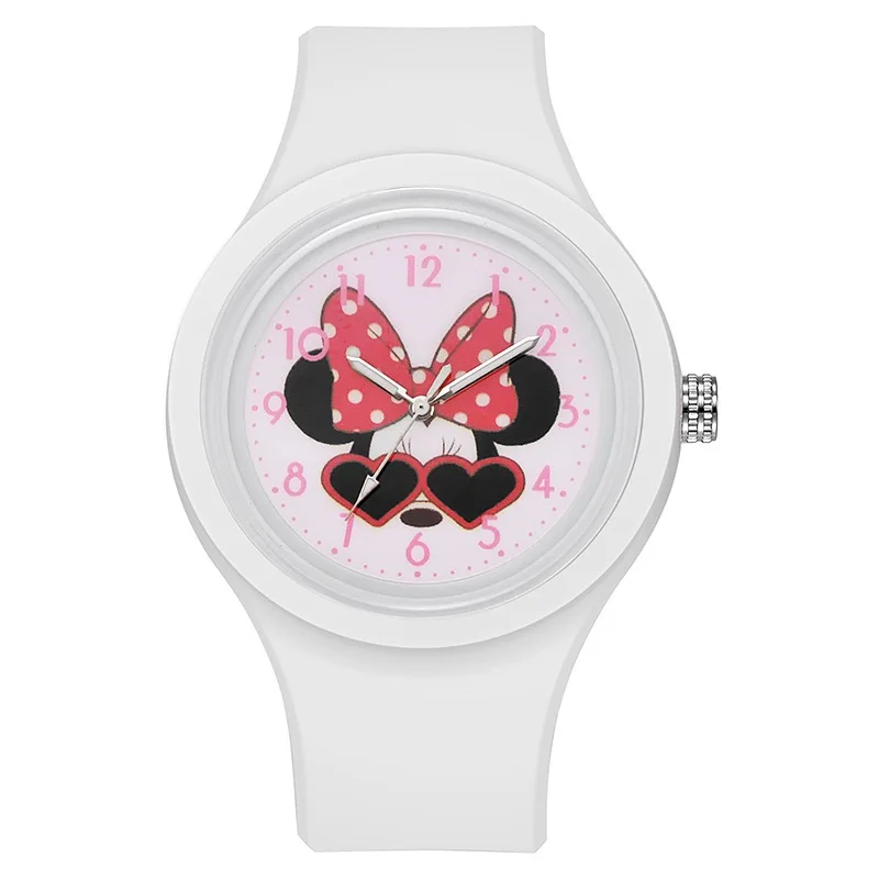 Disney Minnie Mouse Children Watch Mickey Minnie Mouse Anime Figure Watches Children Cartoon Quartz Watches for Girls Gifts