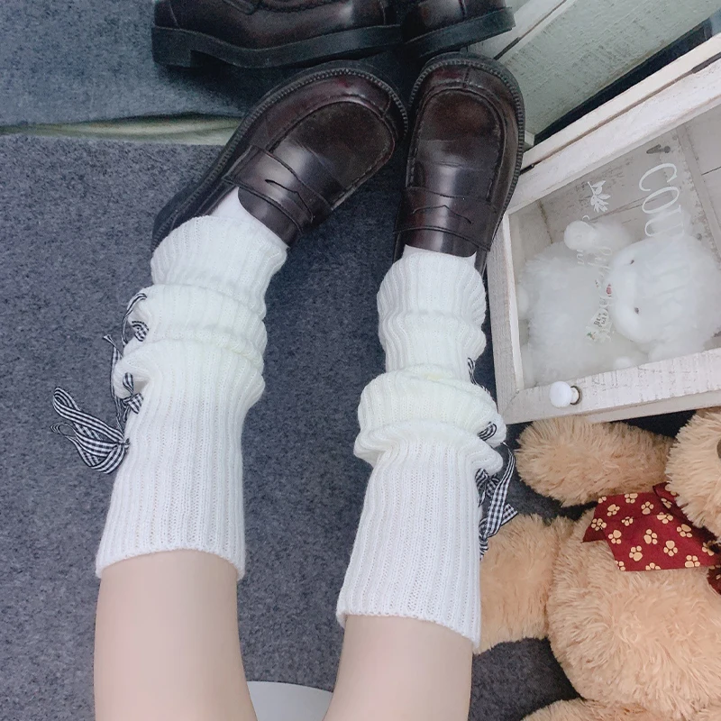 Japanese Cute Cross Strap Jk Socks Autumn And Winter Warm Stacked Socks