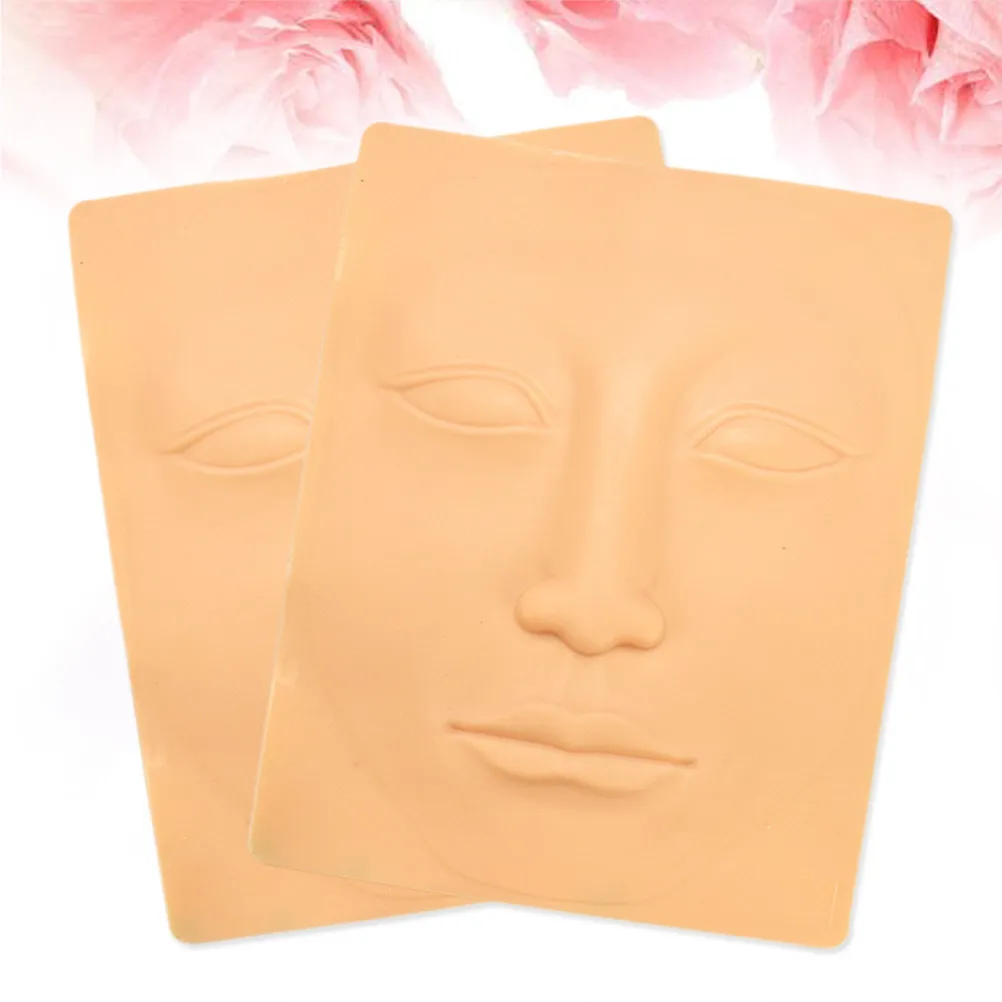 

3D Face Shape Practice Skin for Microblading Eyebrows Silicone Training Sheet Professional Beginner Friendly