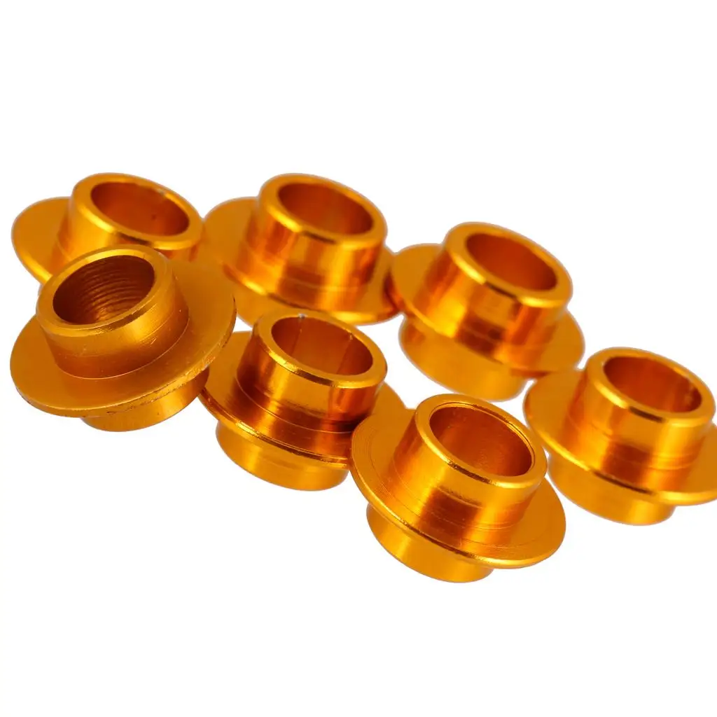High Durability Skate Bushings Set Aluminum Bearing Spacers Inline Skate Parts Gold for Standard Skates