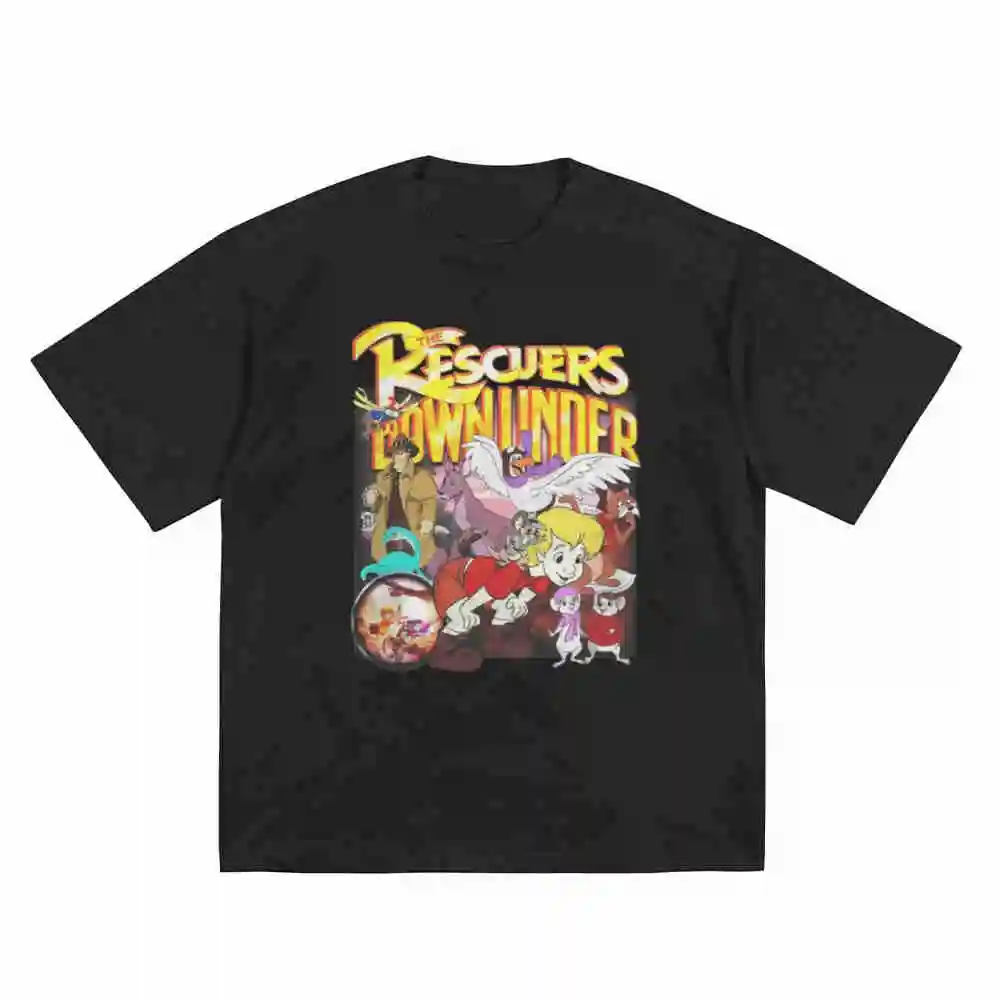 The Rescuers Down Under Short Sleeve Tee 100% Cotton T-Shirt