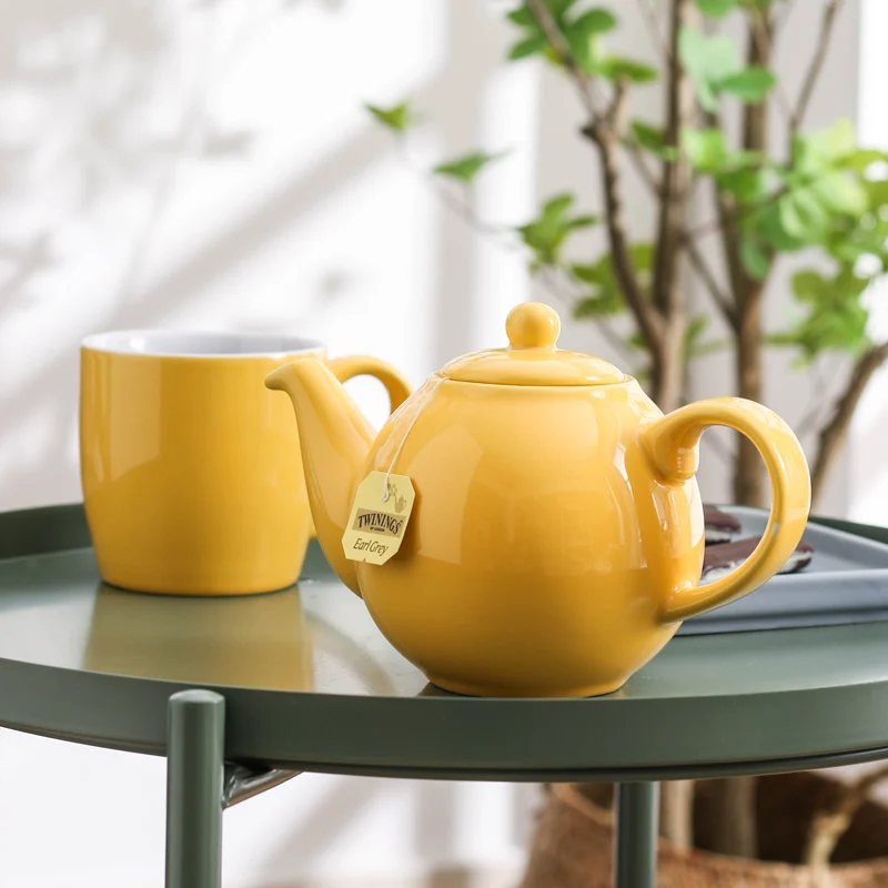 London Pottery Globe Series 2 Cup Teapot Yellow British Ceramic 500ml Teapot for Afternoon Tea Tea set Teapots