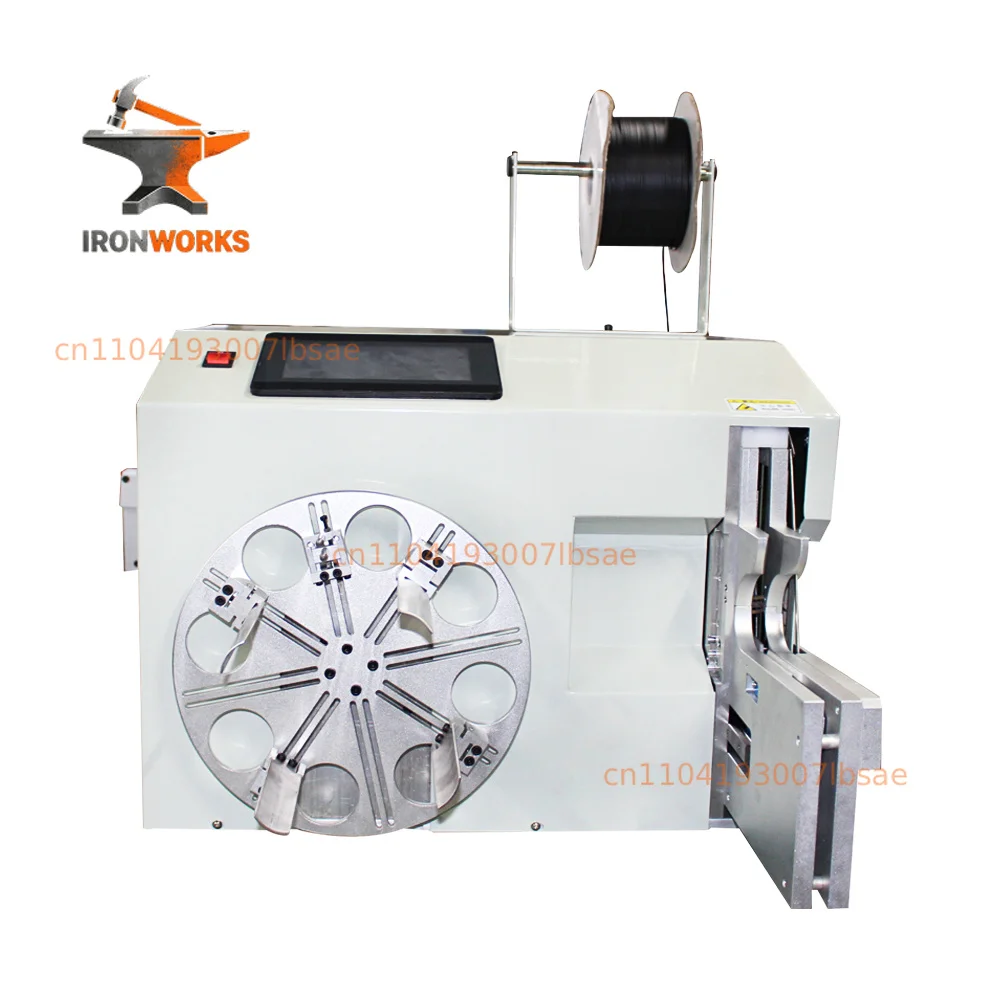 Large Touch Screen Automatic Wire Coil Winding Binding  220V Industrial Cable Organizing Equipment