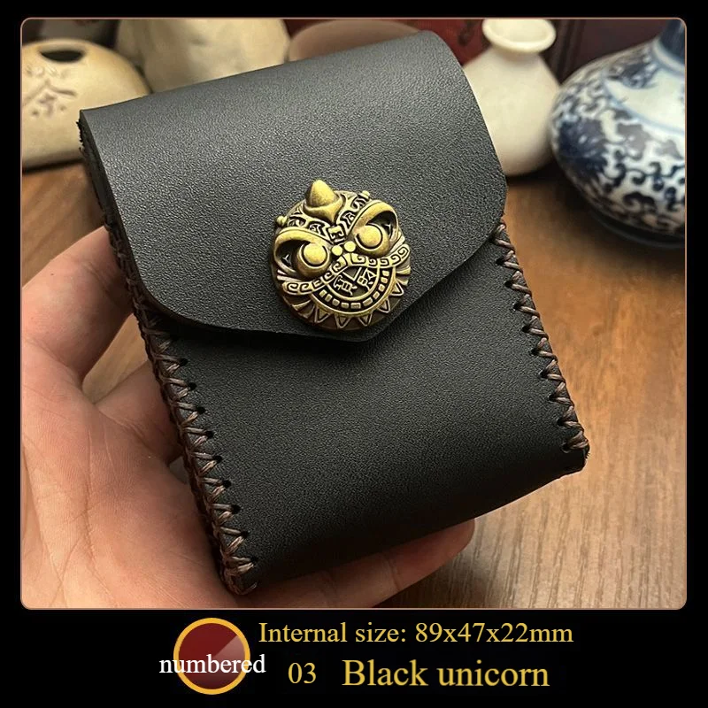 Black Smoking Cigarettes Leather Cigarette Case with belt steel clip Cigar Tobacco Holder Pocket Box Storage Container Gift Box