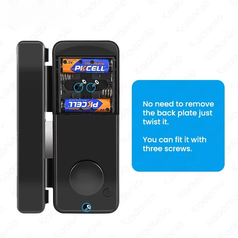 Biometric Fingerprint Time Record Zinc Alloy Security Frameless Glass Sliding Door Smart Lock