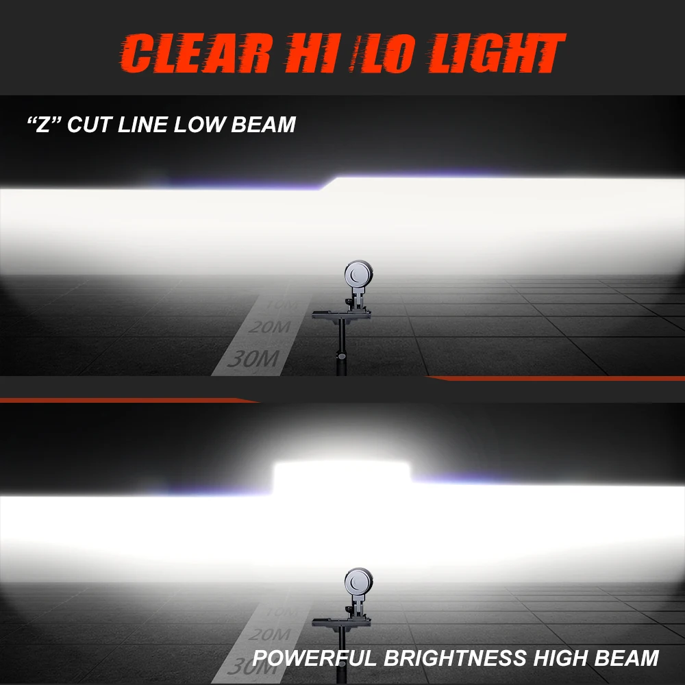 DOT 12V 24V High Quality LED Headlight High Low Beam 50w 7" Round LED Auto Headlight