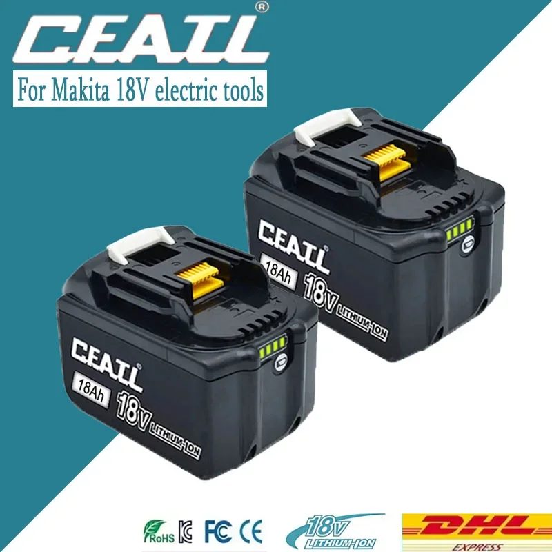 

CFATL 18V 18Ah Original Battery, For Makita Lithium Ion Replacement DHR,DMP,GA，GD，HP，HR， Rechargeable Power Tool Battery