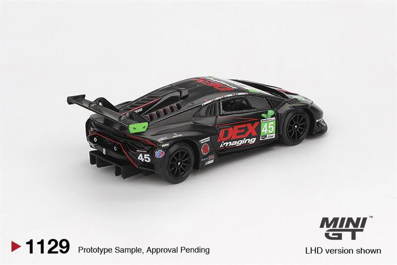 

MINI GT 1:64 Huracán GT3 EVO2 No.45 DEX Imaging 2024 IMSA Daytona 24 Hrs Blister Alloy Vehicle Collectible Car Model