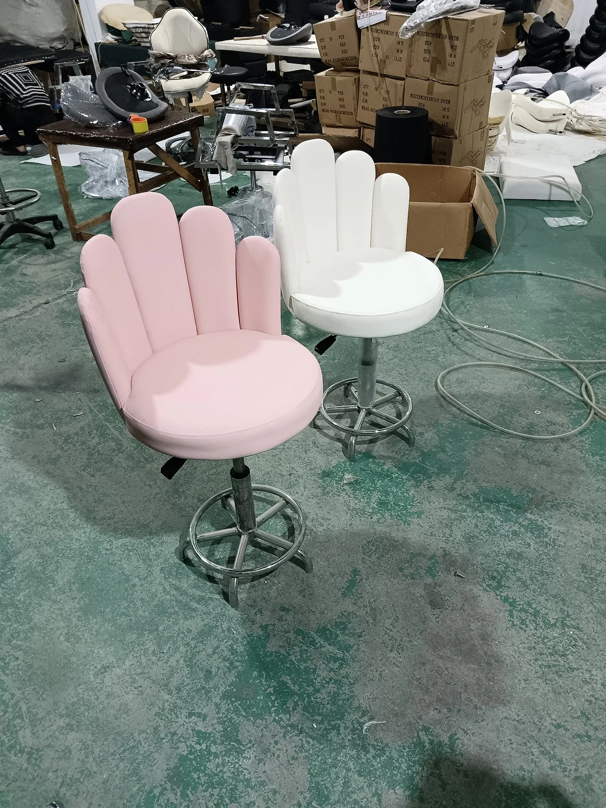 Pink Modern Nail Salon Manicure Chair Dinning Chair Nail