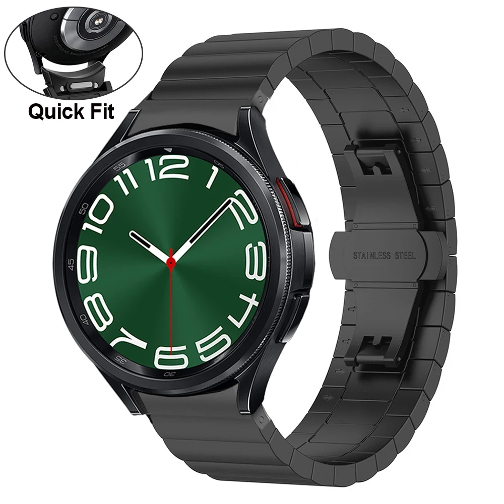 No Gaps Quick Fit Stainless Steel Strap For Samsung Galaxy Watch 6 Classic 43mm 47mm 40mm 44mm Band For Watch 5Pro 45mm Bracelet