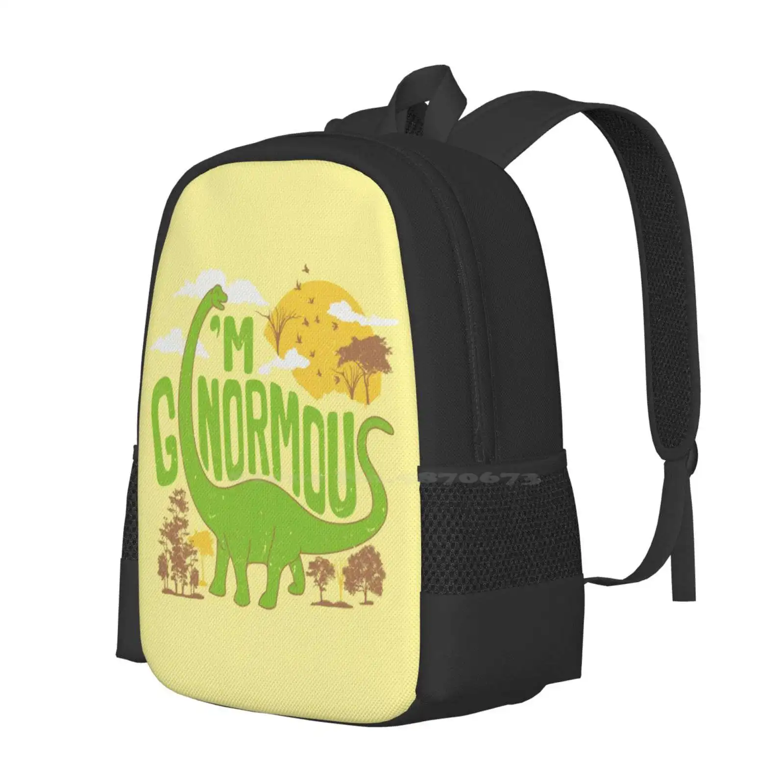 Ginormous Hot Sale Backpack Fashion Bags Dinosaurs Enormous Giant Expression Adjective Complex Funny Cute