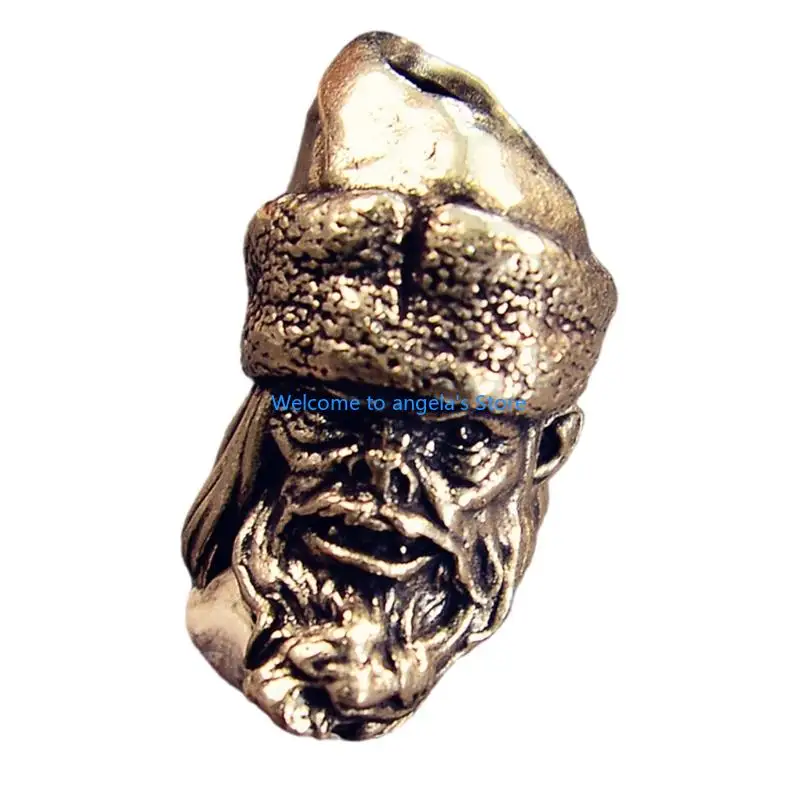 X4YC grawerowane artystyczne koraliki Świętego Mikołaja do splatania lin i projektowania biżuterii kulturowej plecionki liny