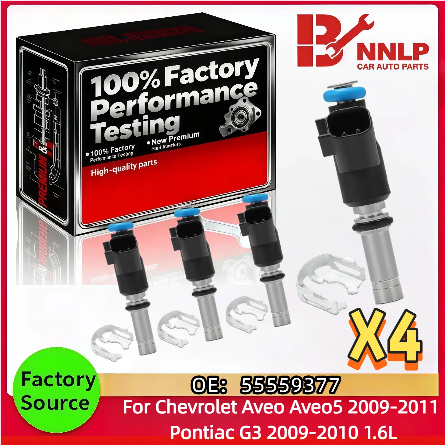4 шт. топливная форсунка для Chevrolet Aveo Aveo5 2009-2011 Pontiac G3 2009-2010 1.6L 55559377