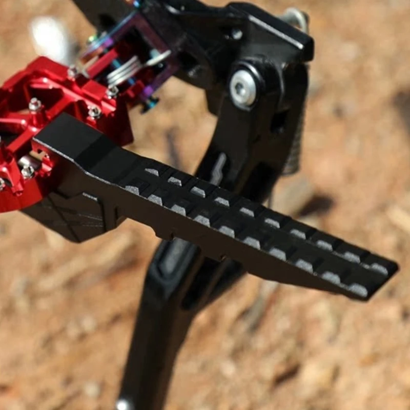 547B Aluminum Motorcycle Passenger Footrest Extension Brackets, Black Pair for CRF150