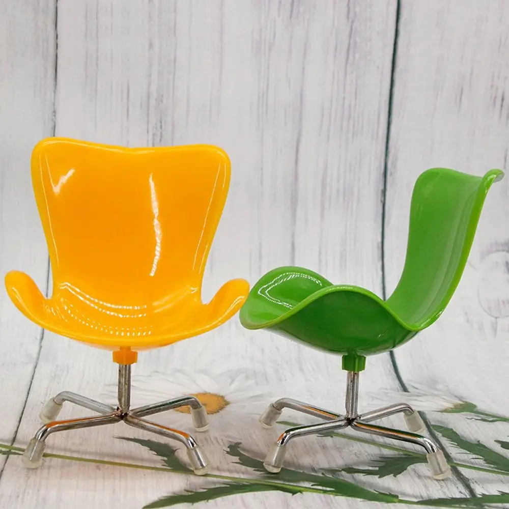 لتقوم بها بنفسك أثاث مصغر كراسي بيت الدمى كرسي الترفيه متعدد الألوان كرسي صغير محاكاة كرسي مرتفع كرسي بيضة بلاستيكية للأطفال #3