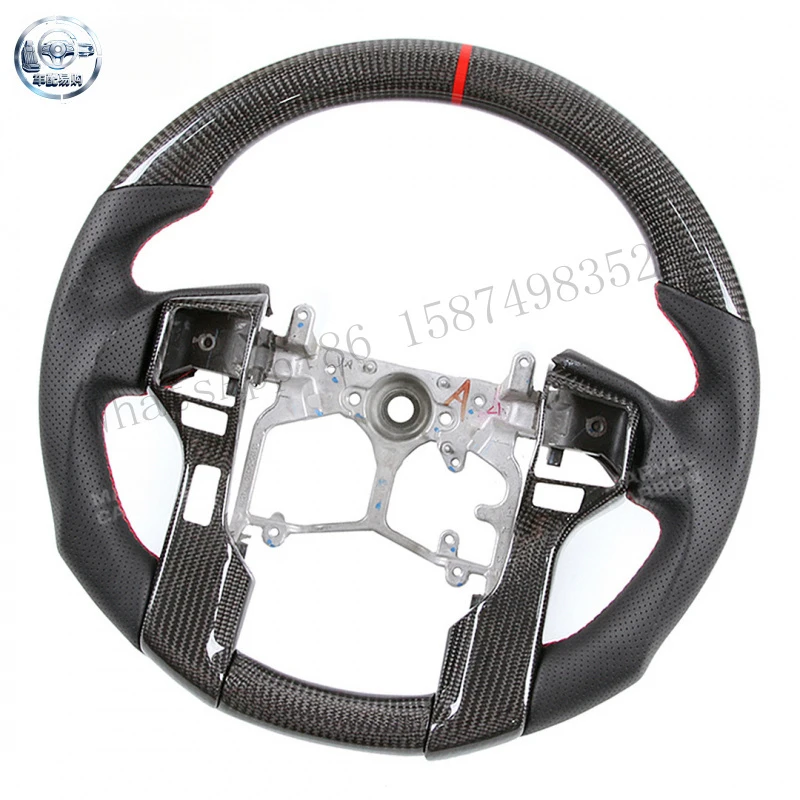 Carbon fiber steering wheel suitable for Toyota Prado and Tundra, off-road, and anti-slip design, modified version