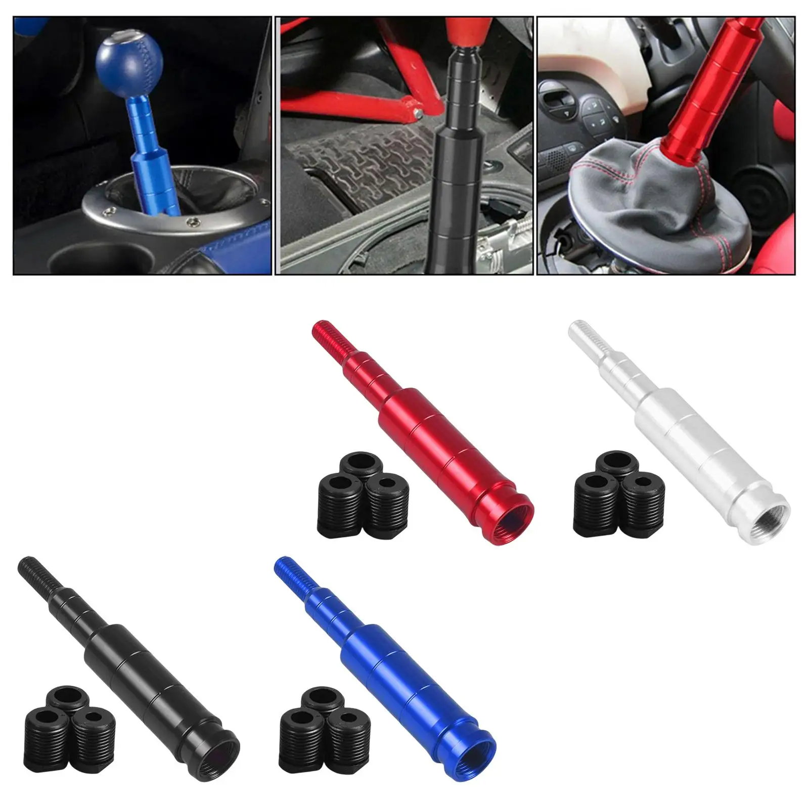 Shifter Knob Extender, Replacement Parts Straight Manual Shifter Rod 1.5 Extension Lever Car Automotive Accessories