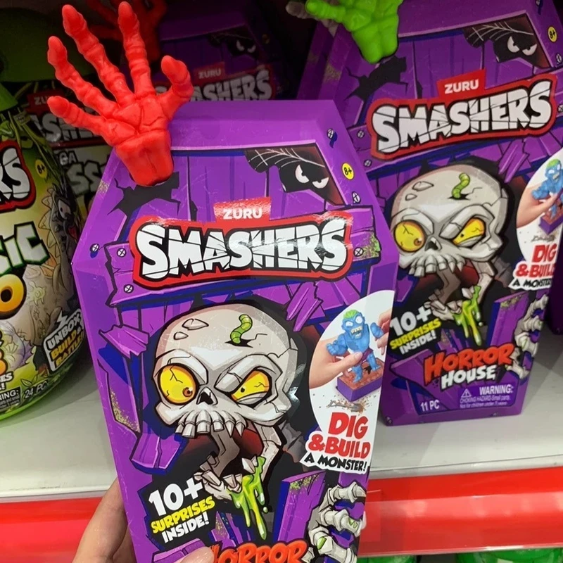 Zuru Smashers Horror House Zombie Monster Dig Dissect 35 Plus Surprises Exploration Treasure Box Jouet interactif original Cadeau