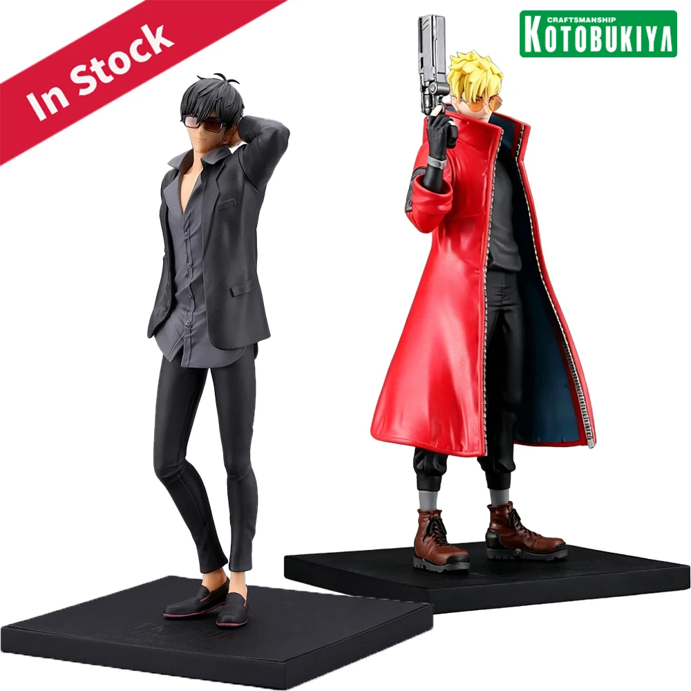 100% Original in Stock Kotobukiya Oshi Works Trigun Stampede Vash The Stampede Nicholas D. Wolfwood Anime Figure Collection