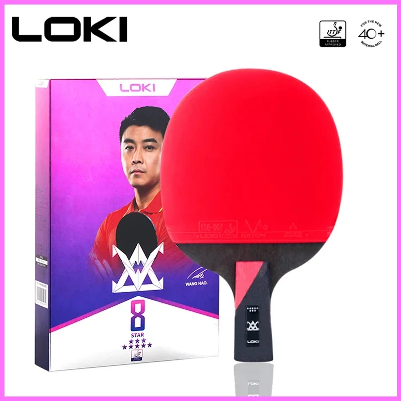 8 Star Table Tennis Racket Professional 5+2 Carbon Ping Pong Paddle 9 Star Ultra Offensive with Sticky Rubbers Ping Pong Trisuit