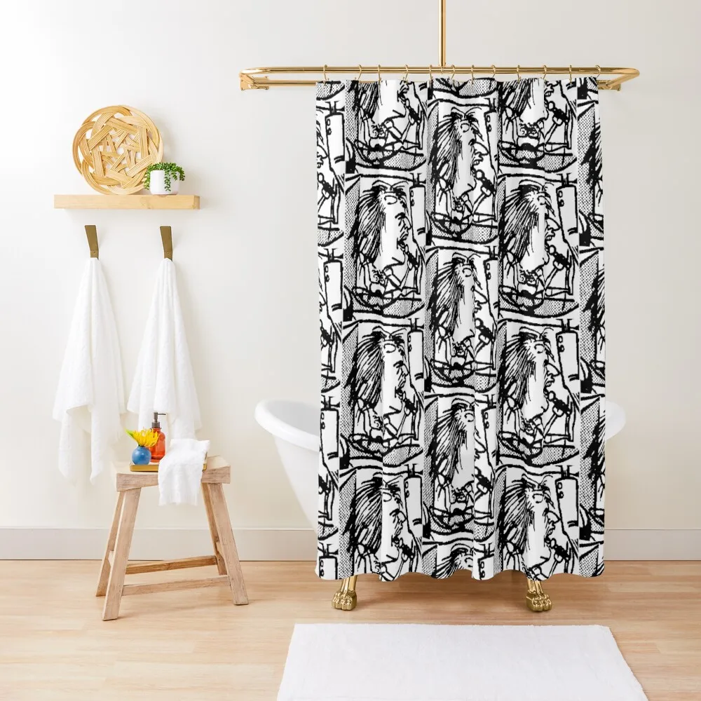 

HIPSTER-ZIPSTER DIAMOND DAVE ORIGINAL QUENTIN R. BUFOGLE ART Shower Curtain Shower For Bathroom Set Bathroom Accessory Curtain