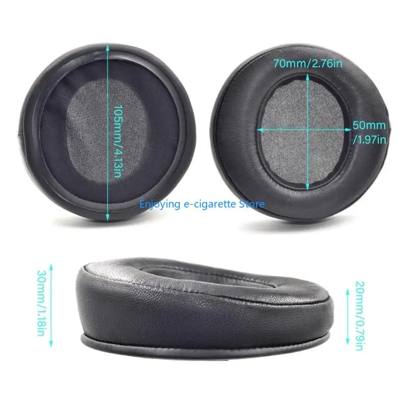 Headsets Ohrpolster-Ersatzset, 1 Paar schwarze Ohrpolster für HD681 HD668B HD672 Over-Ear-Kopfhörer-Reparatur, erfrischend und – Detail 6