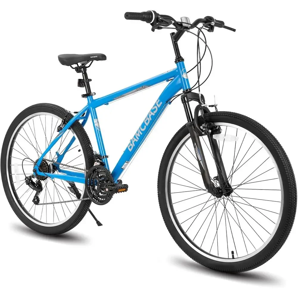 26/27.5/29 Inch Mountain Bike, Unisex 21-Speed Steel Frame, V-Brake Hardtail for Adults