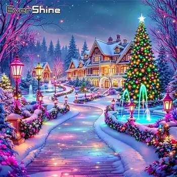 Winter House Diamond Art 1