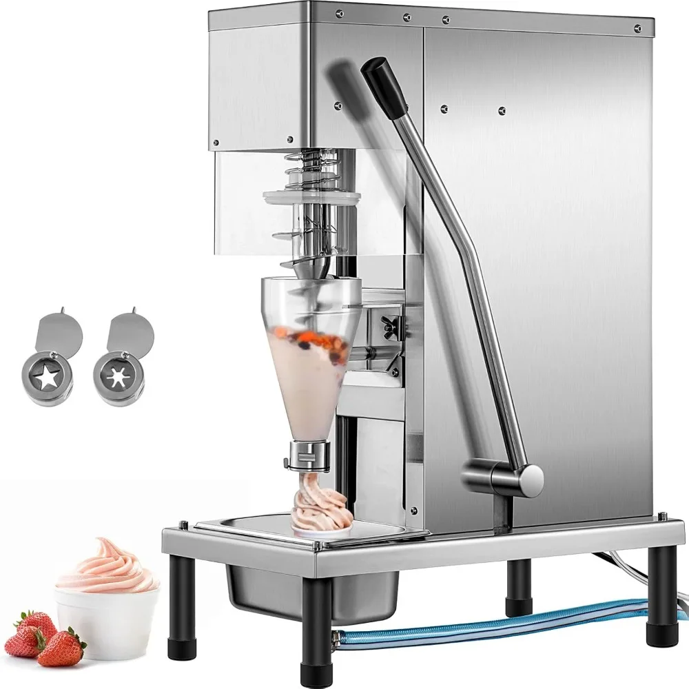 110V Frozen Yogurt Blending Machine 750W, Yogurt Milkshake Ice Cream Mixing Machine 304 Stainless Steel Construction