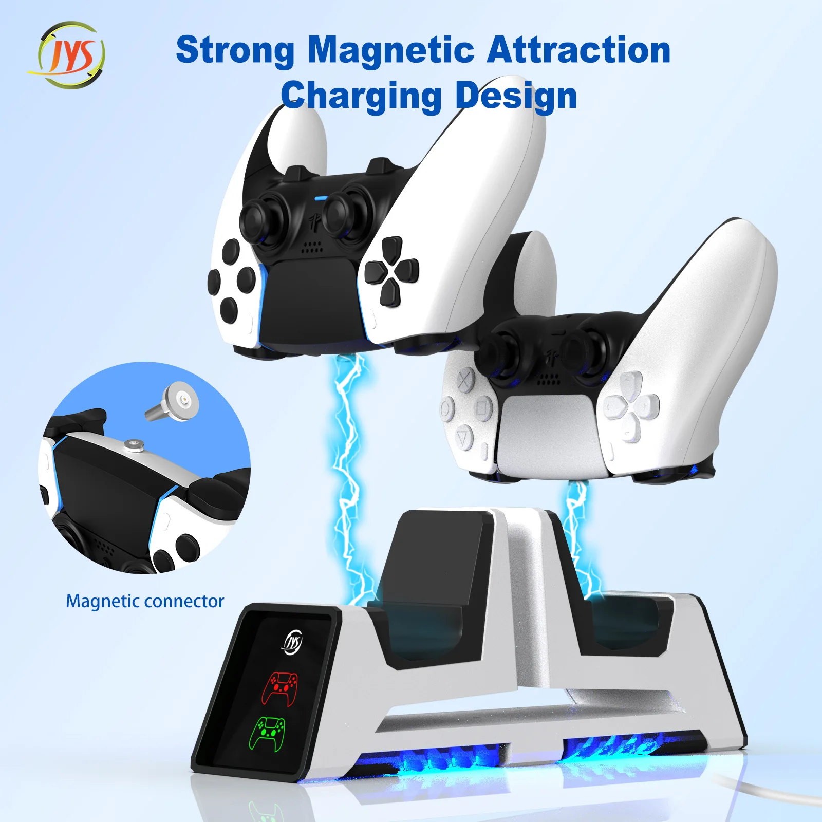 

JYS-P5167 Magnetic Dual charging Dock station For P5/P5 Edge controller Multifunctional charging storage VR2 headphone stand