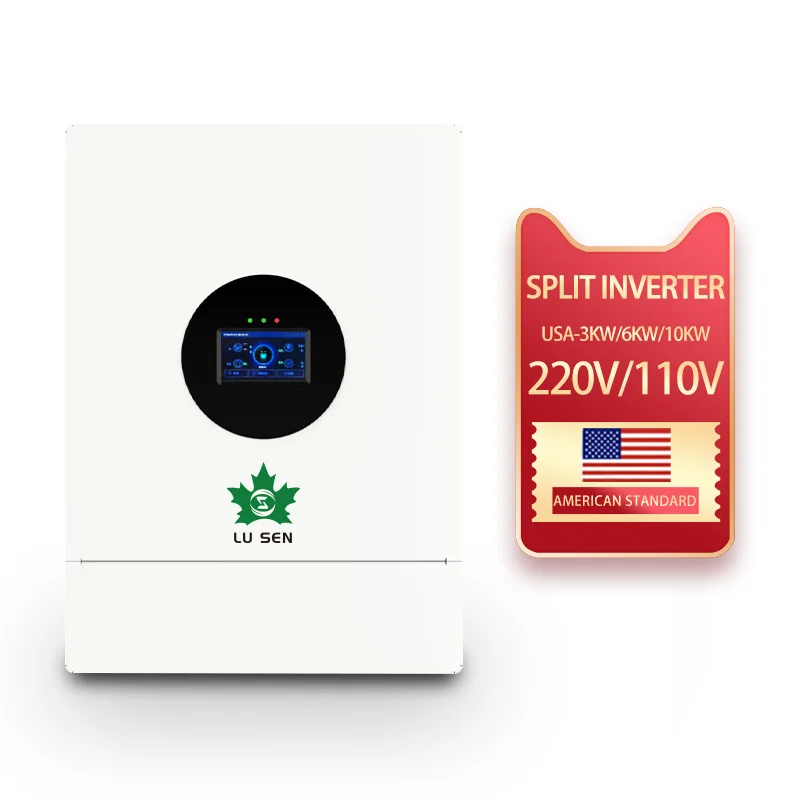 8kw parallel function split phase off-grid solar inverter energy storage with high voltage lithium battery power inverter US ded