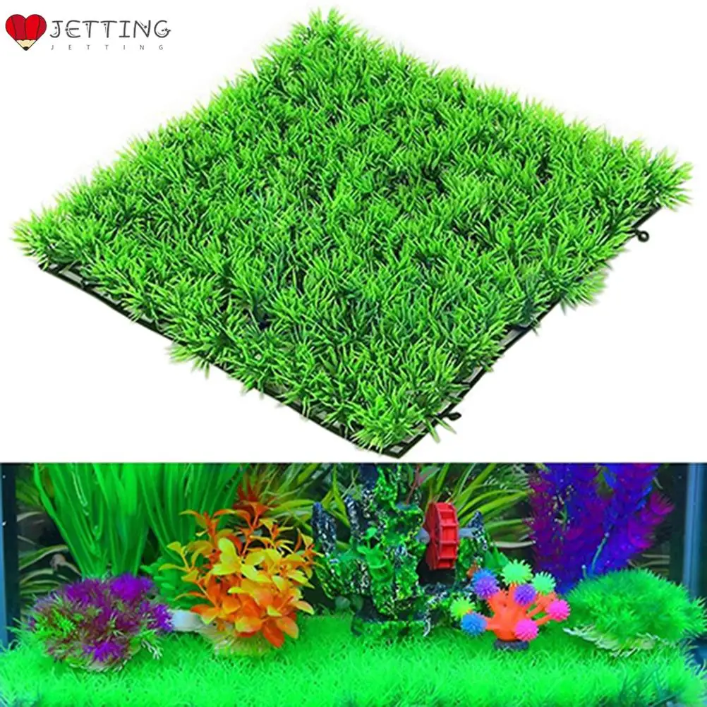 Aquarium Ornaments Artificial Water Plastic Green Grass Plant Lawn Aquatic Aquarium Fish Tank Decor