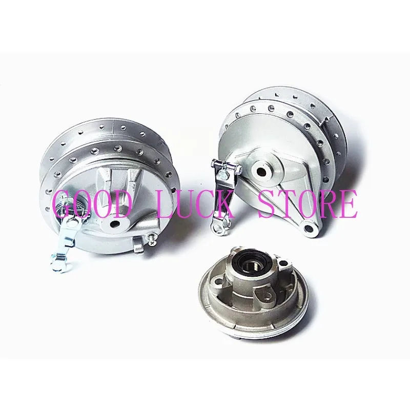 For JH70 Motorcycle Retro Modified Front and Rear Hub Brake Drum Cover Assembly Curved Beam WIN100