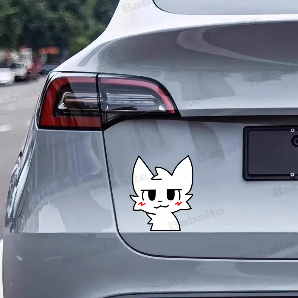 Blushing Cat Anime Car Stickers Waterproof Decals Car Door Protector Vinyl Decals Decorative Accessories