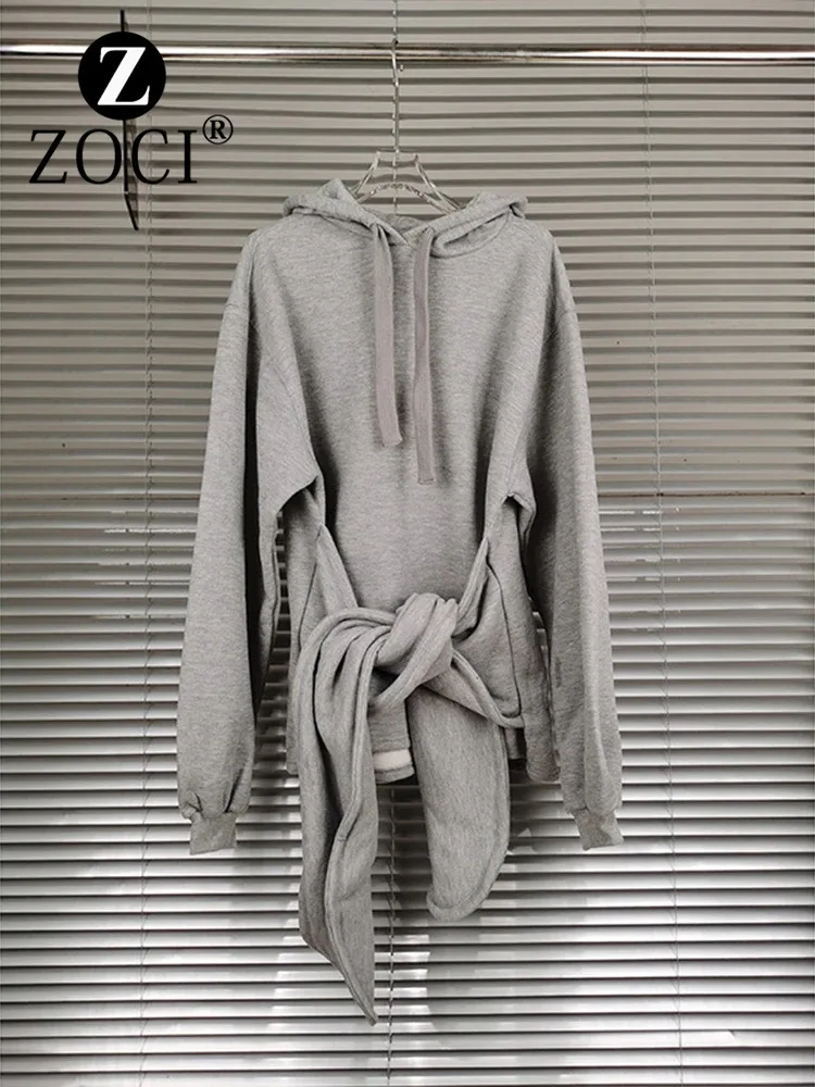 [ZOCI] New Designer Autumn Hooded Top Knitted Loose Casual Autumn Winter Niche New