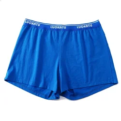 Men's Simple Aro Pants Youth Cotton Breathable Sweat Absorption Sports Panties Loose Home Shorts Comfy Sleepwear Casual Pajamas