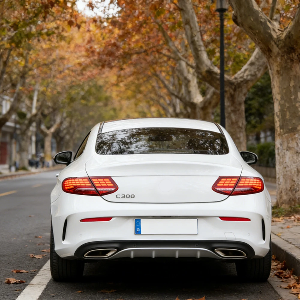 

Задние фонари для Mercedes Benz C-Class Coupe W205 2015-2021 годов выпуска, стиль «Драконья чешуя», светодиодные, автомобильные задние фонари, аксессуары
