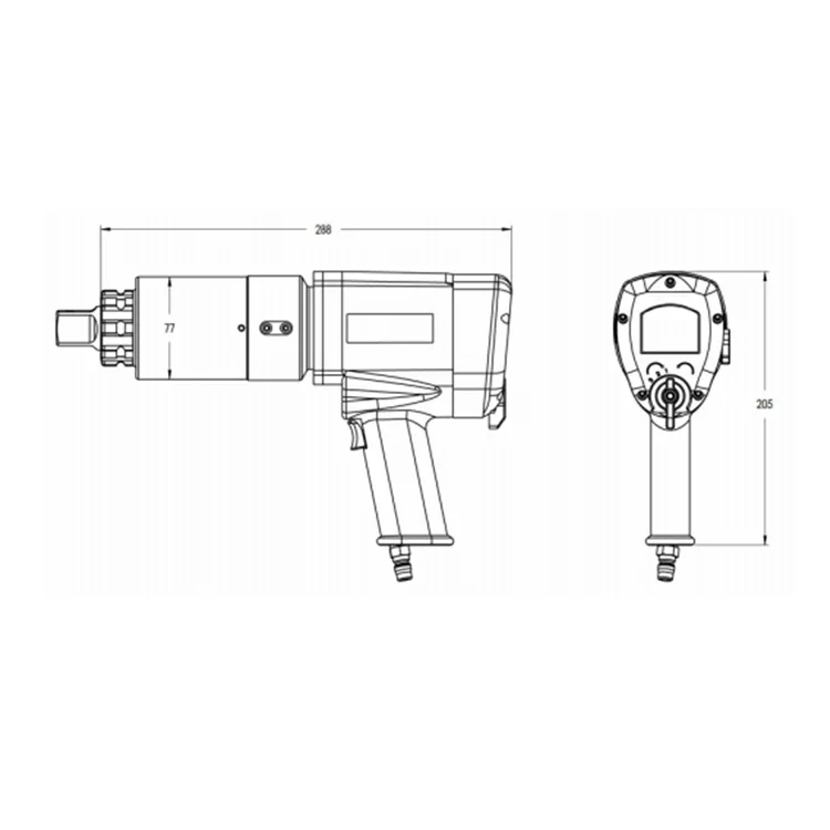 2000 to 8000 Nm Compact Size FRL Unit Kit Included Pneumatic Torque Wrench