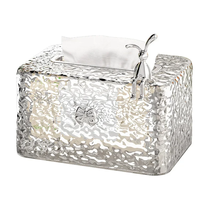 Tissue Box Household Glacier Pattern Living Room Bathroom Good-looking Light Luxury Paper Extraction Box