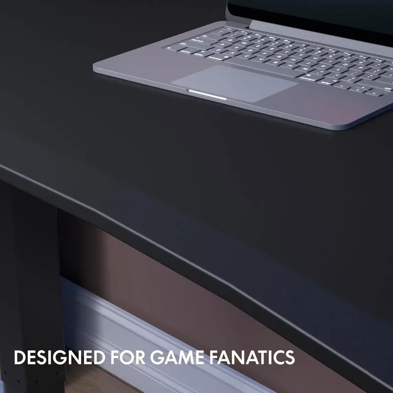 home.E6 مكتب ألعاب قائم 55 × 28 بوصة ارتفاع كهربائي قابل للتعديل لألعاب FPS مكتب كمبيوتر لألعاب المكتب المنزلي