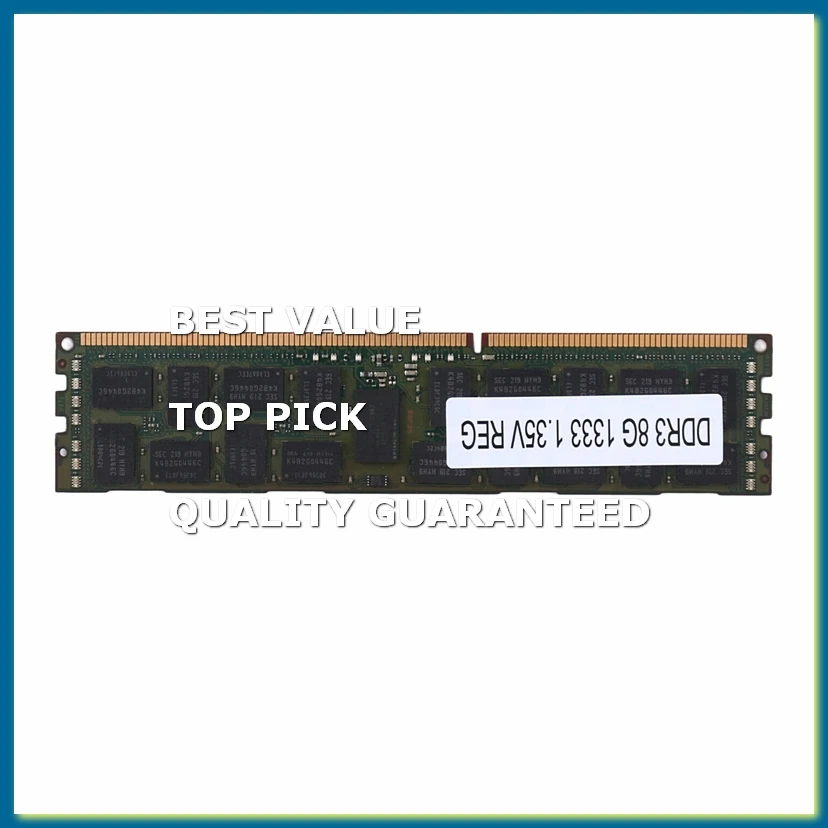 8GB DDR3 1333MHZ Ecc Ram Memory PC3L-10600R 1.35V 2RX4 REG Ecc RAM for Server Workstation