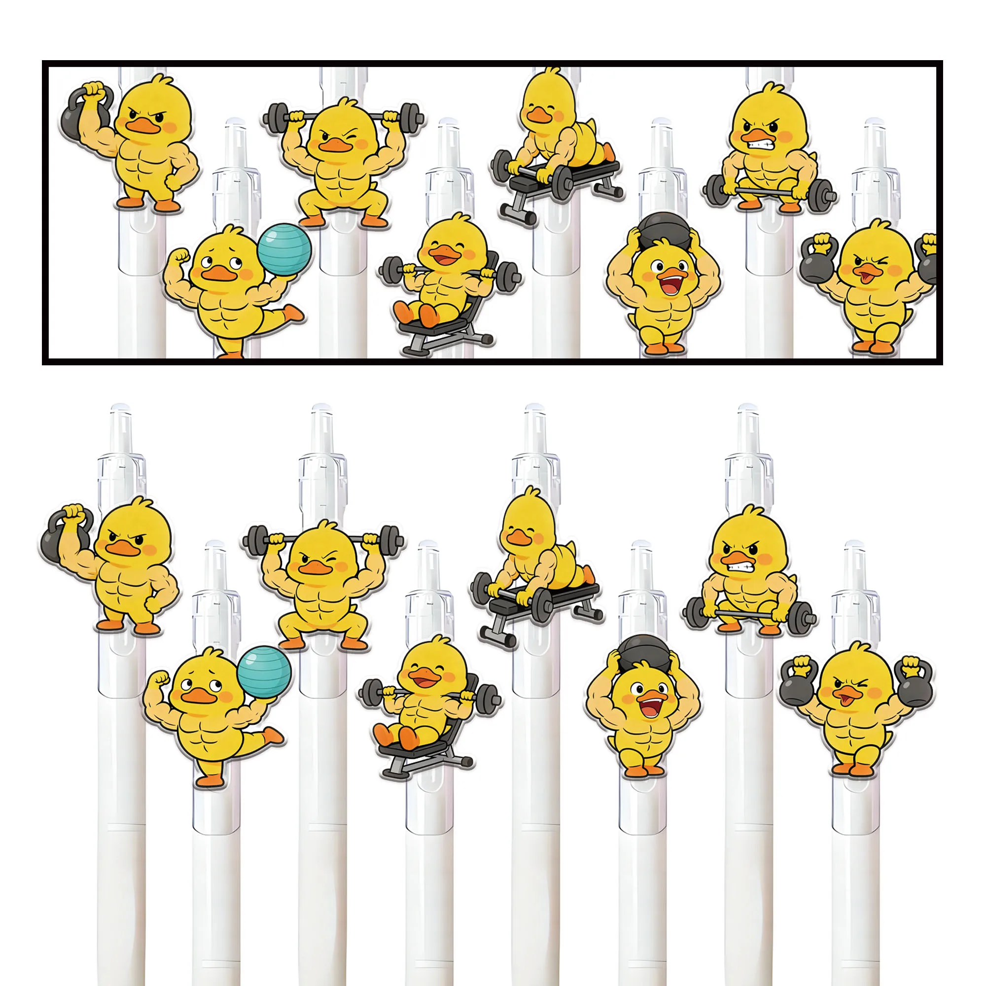 

8 шт. персонализированных, модных, ярких, желтых шариковых ручек в форме утки, для подписи, для студентов, к началу учебного года.