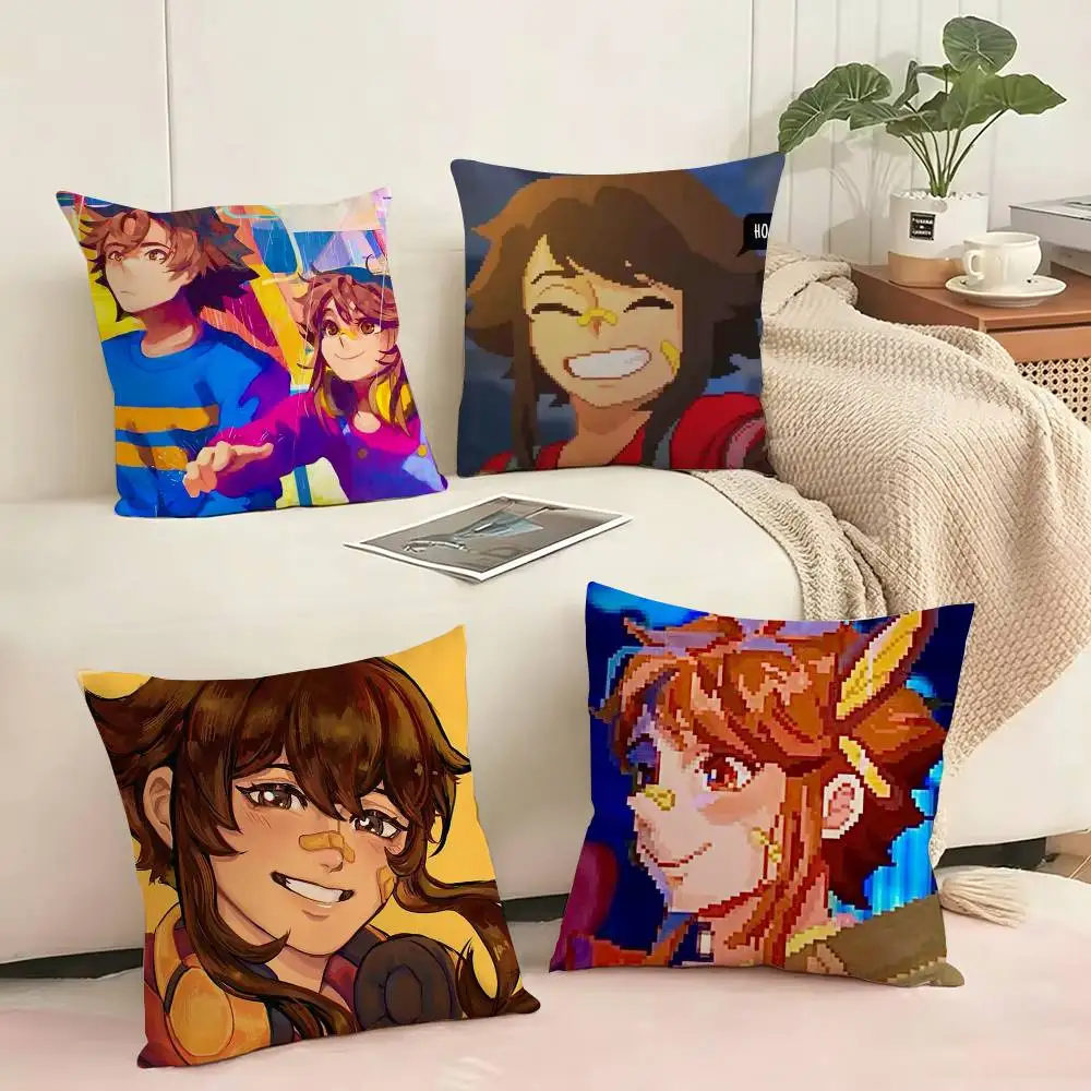 Anime Until T-Then Cathy  Square Double-Sided printed Pillow Case Bedroom Bedside Pillow Sofa Cushion Cover Gift