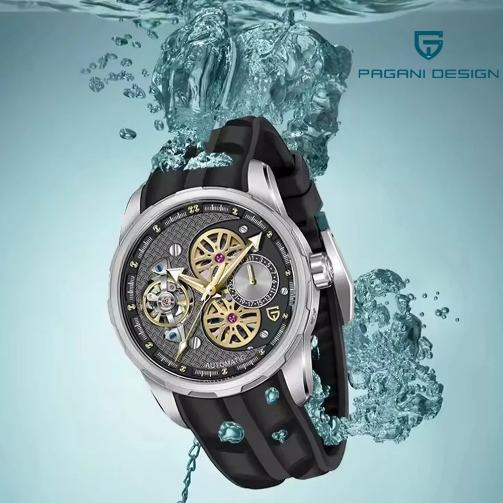 

Новые мужские спортивные часы PAGANI DESIGN 2025: Роскошные механические часы с турбийоном и сапфировым стеклом, водонепроницаемость 100 м