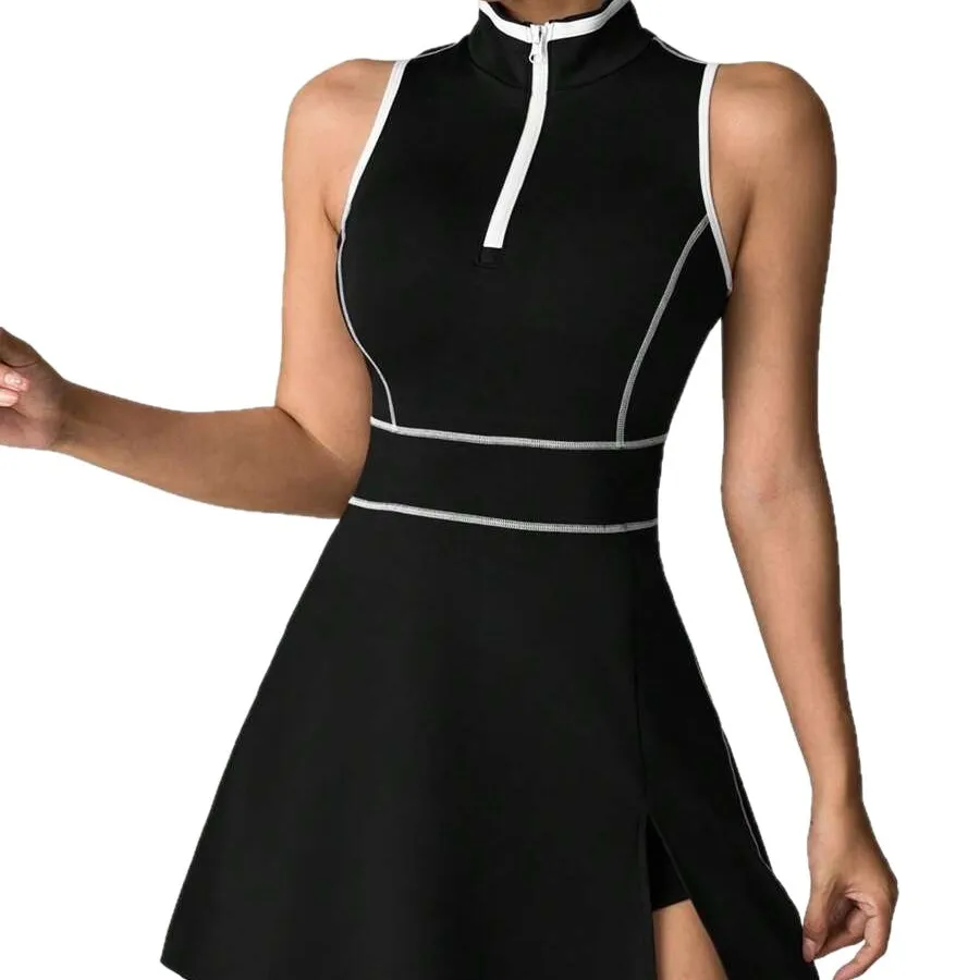 Women's One-Piece Sports and Fitness Skirt-Pants: Form-Fitting, High-Waisted, Modest, Casual Yoga and Fitness Tennis Skirt