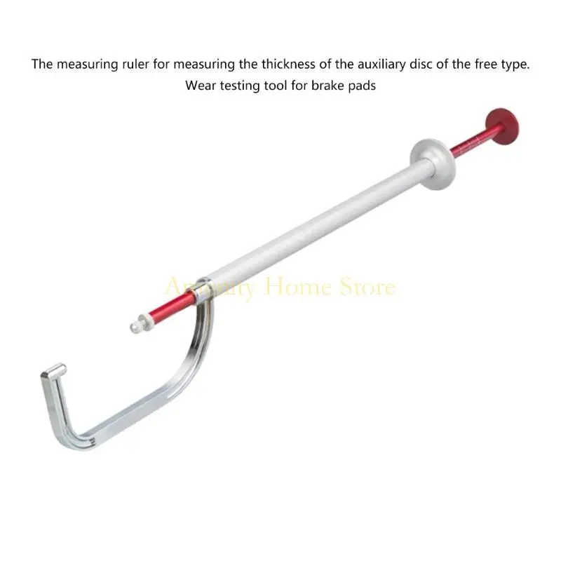 

F26C Brake Disc Rotor Gauge Caliper Micrometer 0-45mm Aluminium Tyres Thickness Gauge Ruler Measuring Tool