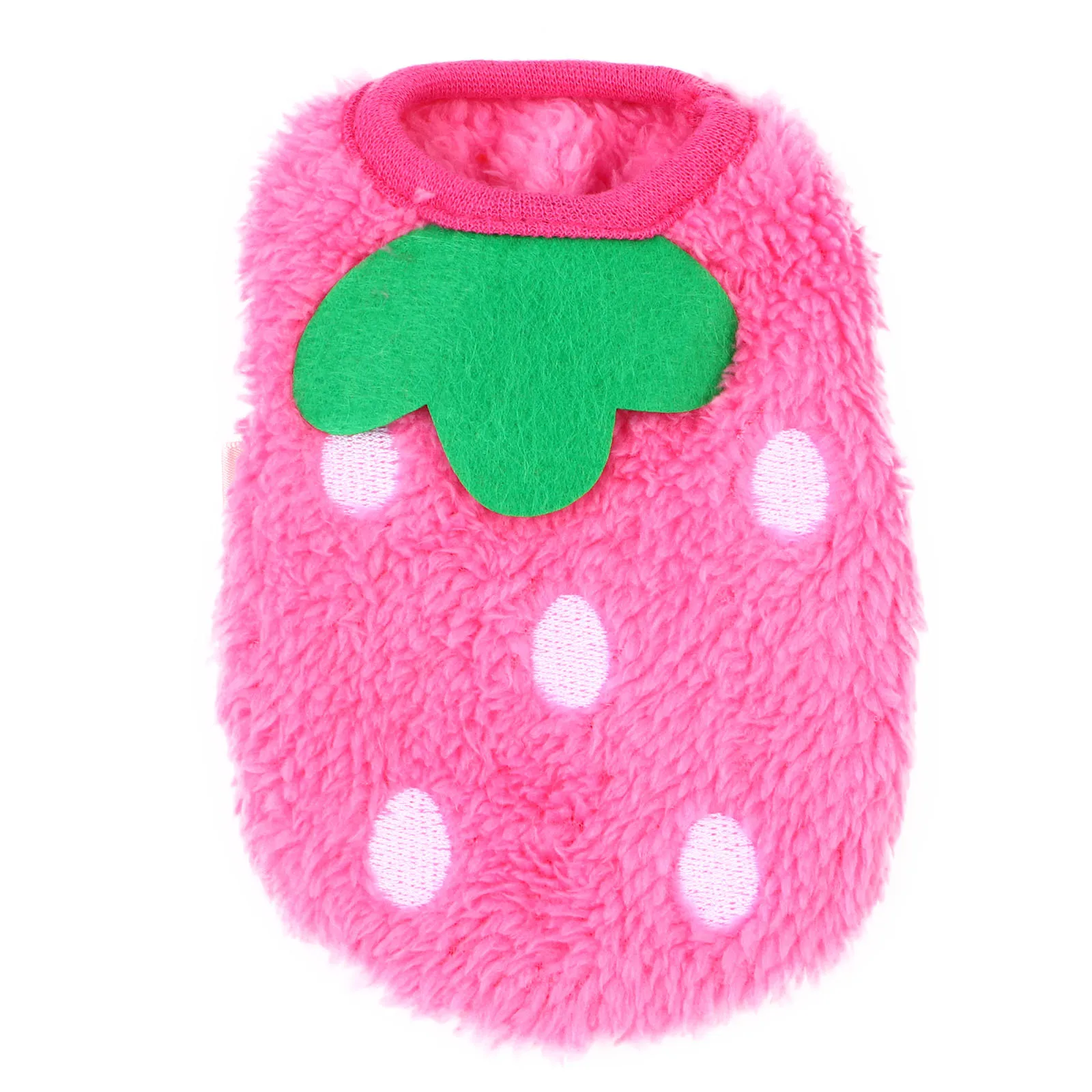 Stylish Dog Strawberry Jacket Light Fleece Vest for Small Animals Bunny Guinea Pig Rabbit Outfit Guinea Pig Clothes