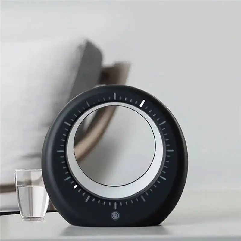 Luz noturna de primeira linha com carregamento USB, relógio lunar, lâmpada de cabeceira nórdica, lâmpada de mesa LED