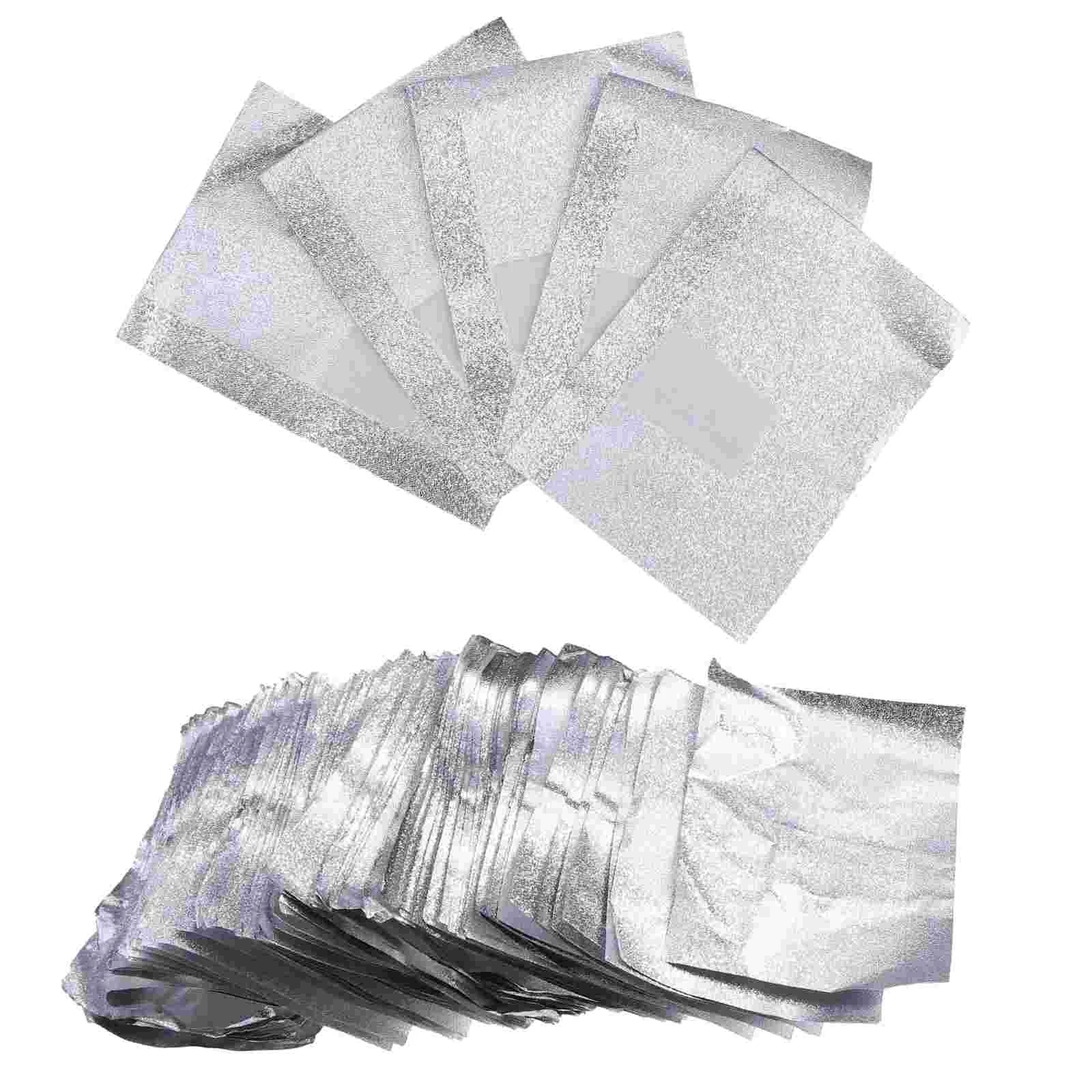 

500pcs/ 5 Packs Nail Polish Remover Wraps Nail Cleaning Tin Foil for Home Salon Manicures Foil Wraps Manicures Tin Foil